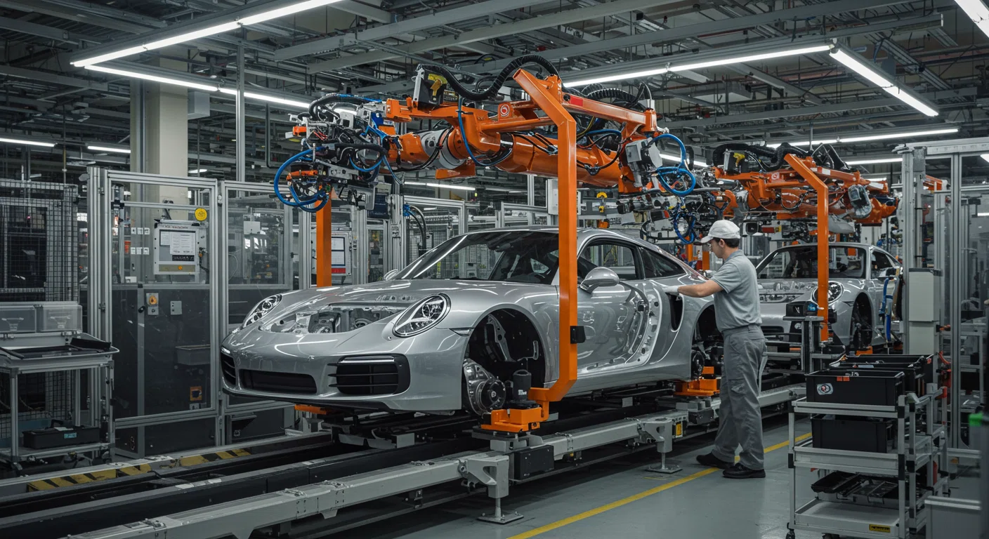 ポルシェ工場の生産ライン