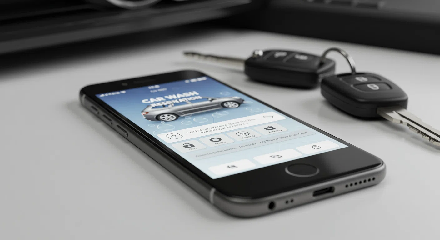 スマートフォンでの洗車予約画面