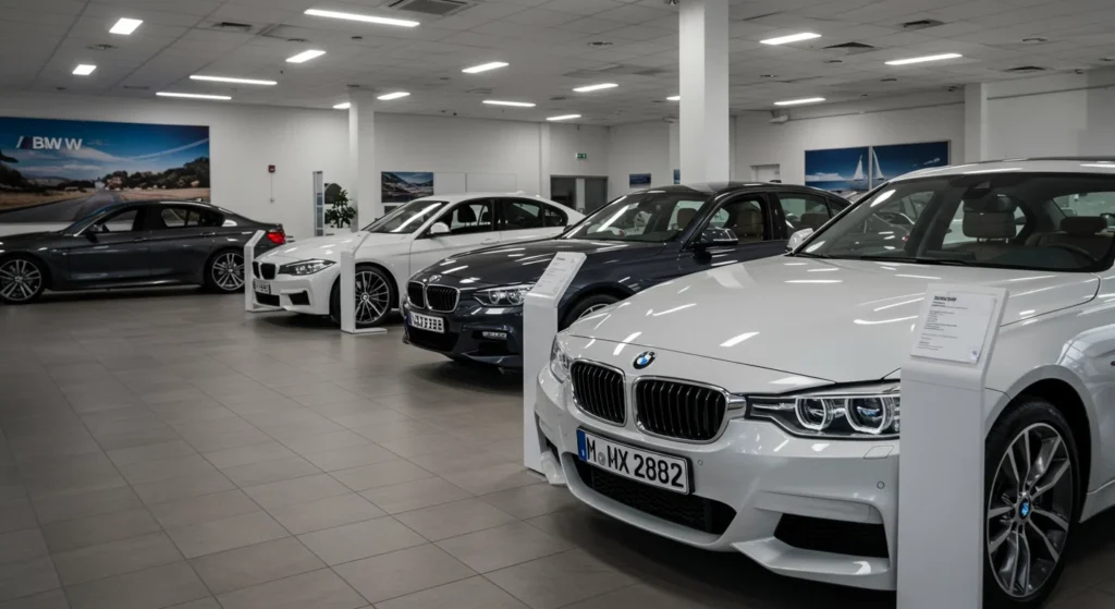 BMW中古車ショールームの様子