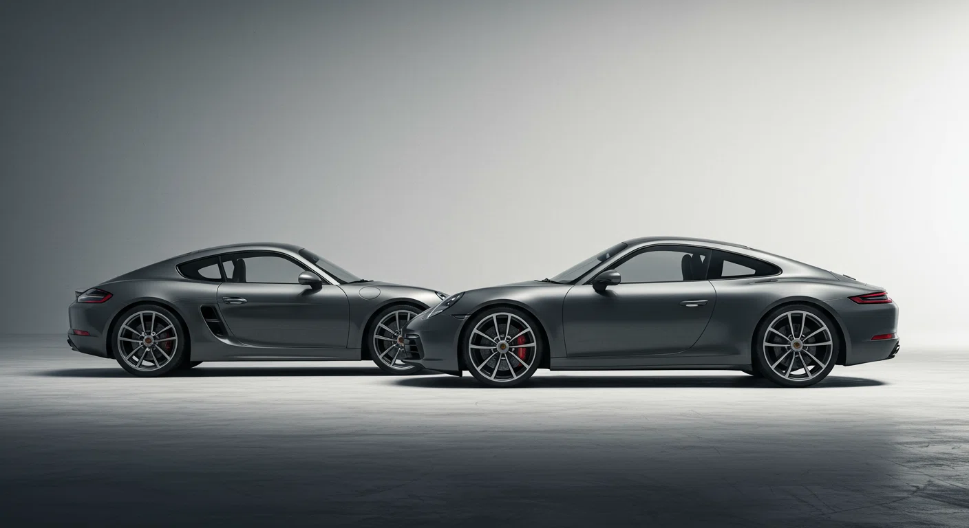 ポルシェ911とケイマンの外観比較
