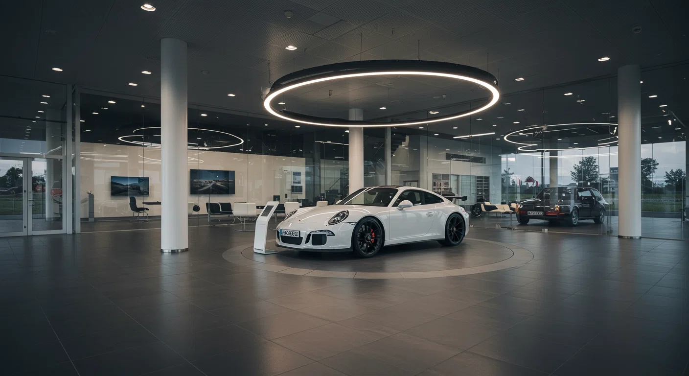 ポルシェ911 GT3,ポルシェディーラーの高級感あふれるショールーム