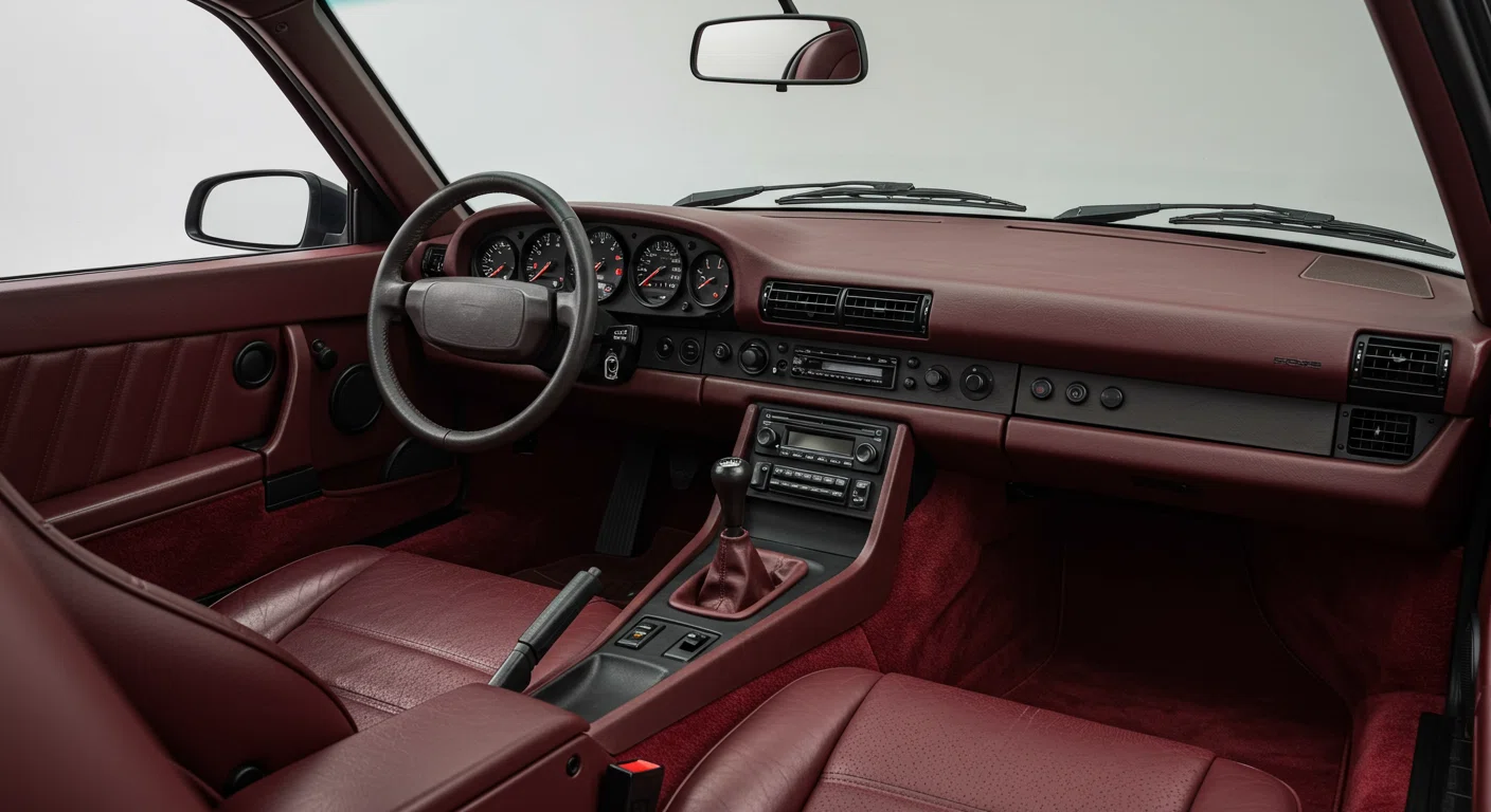 ポルシェ928 ボルドーレザーインテリア