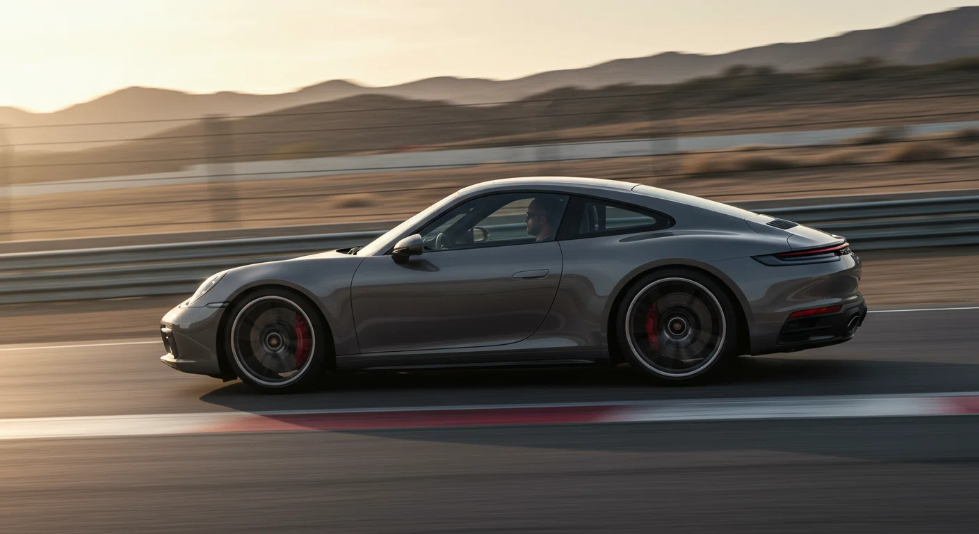 ポルシェ911の加速性能を表現した動的イメージ