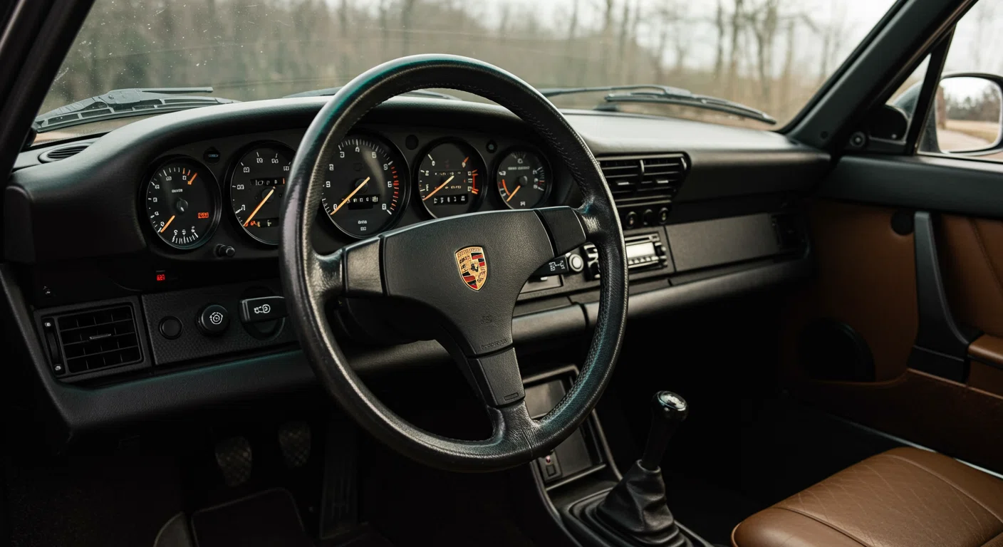 ポルシェ911カレラ2のコックピットとダッシュボード