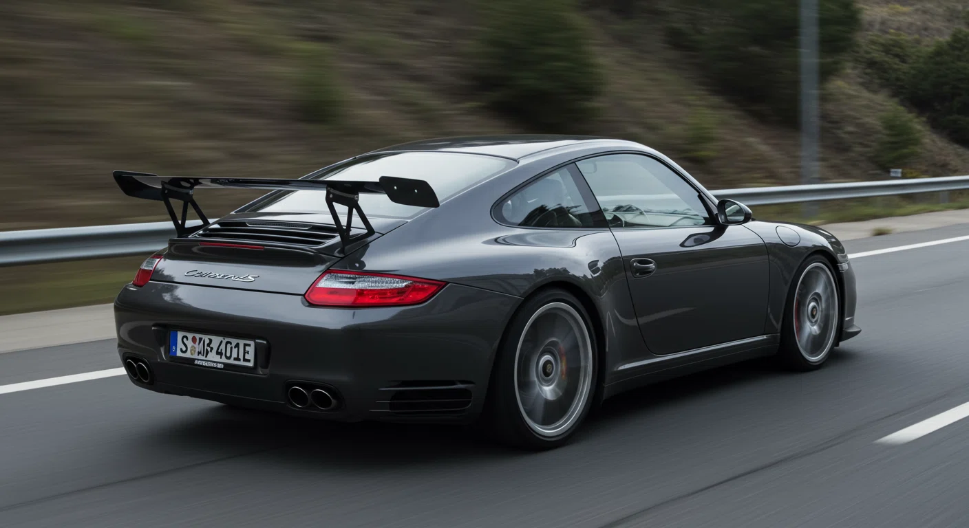 高速道路を走行するポルシェ911