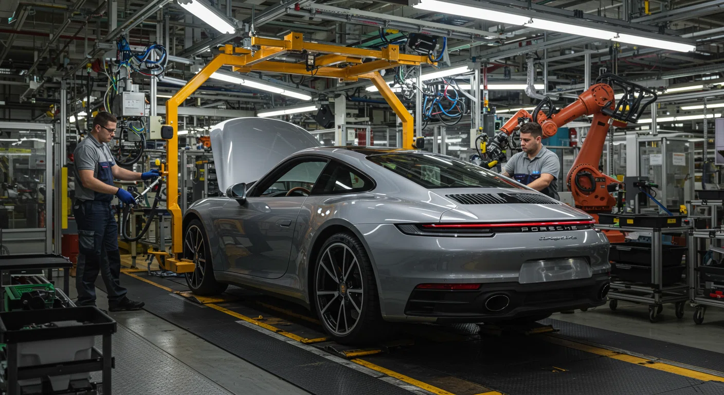 ポルシェ911カレラの製造ライン