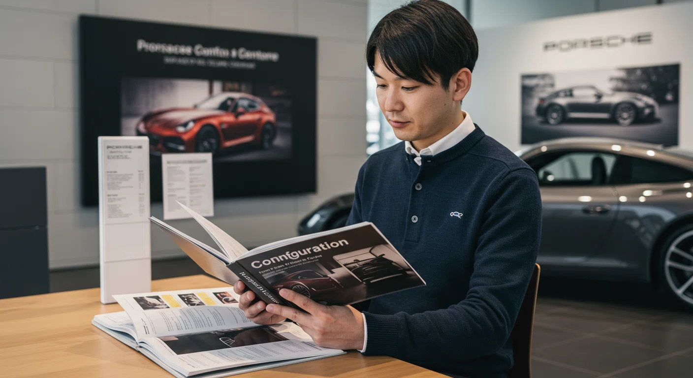 ポルシェ911の納車を待つオーナー