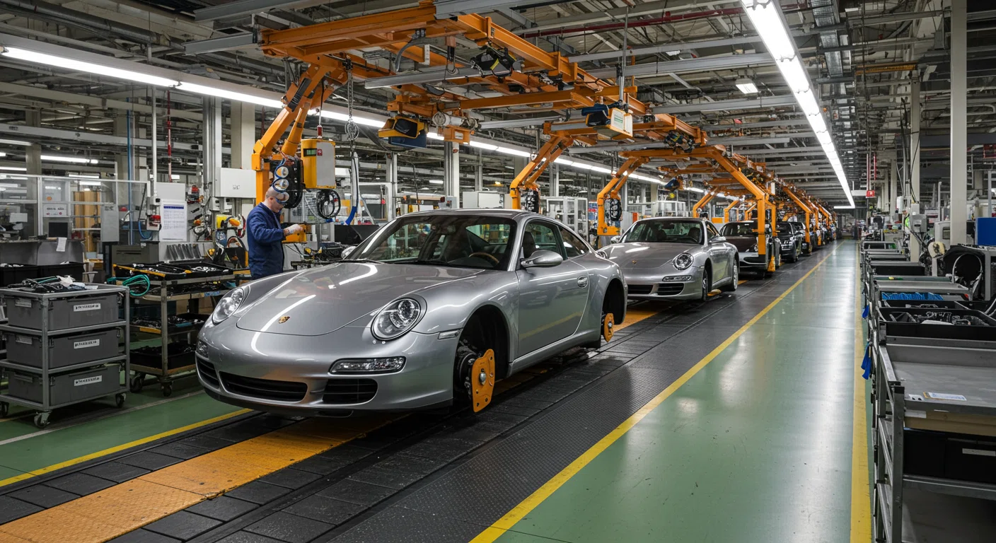 ポルシェ911の生産ライン