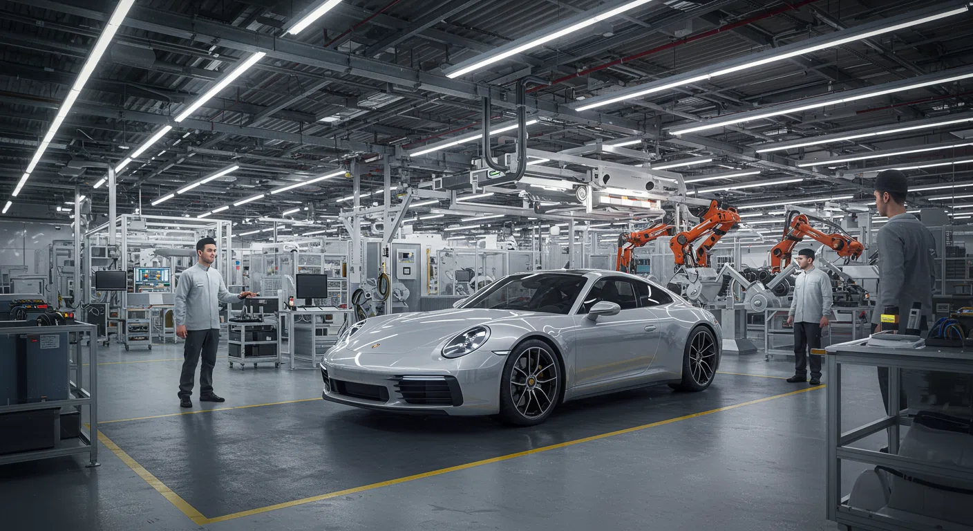 ポルシェの未来型生産施設のコンセプト