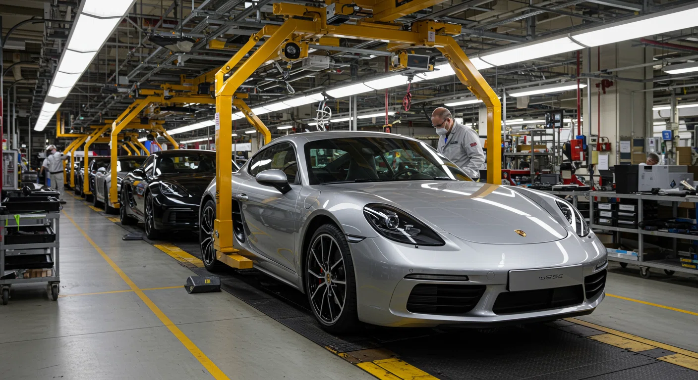ポルシェ718最終モデルの生産ライン