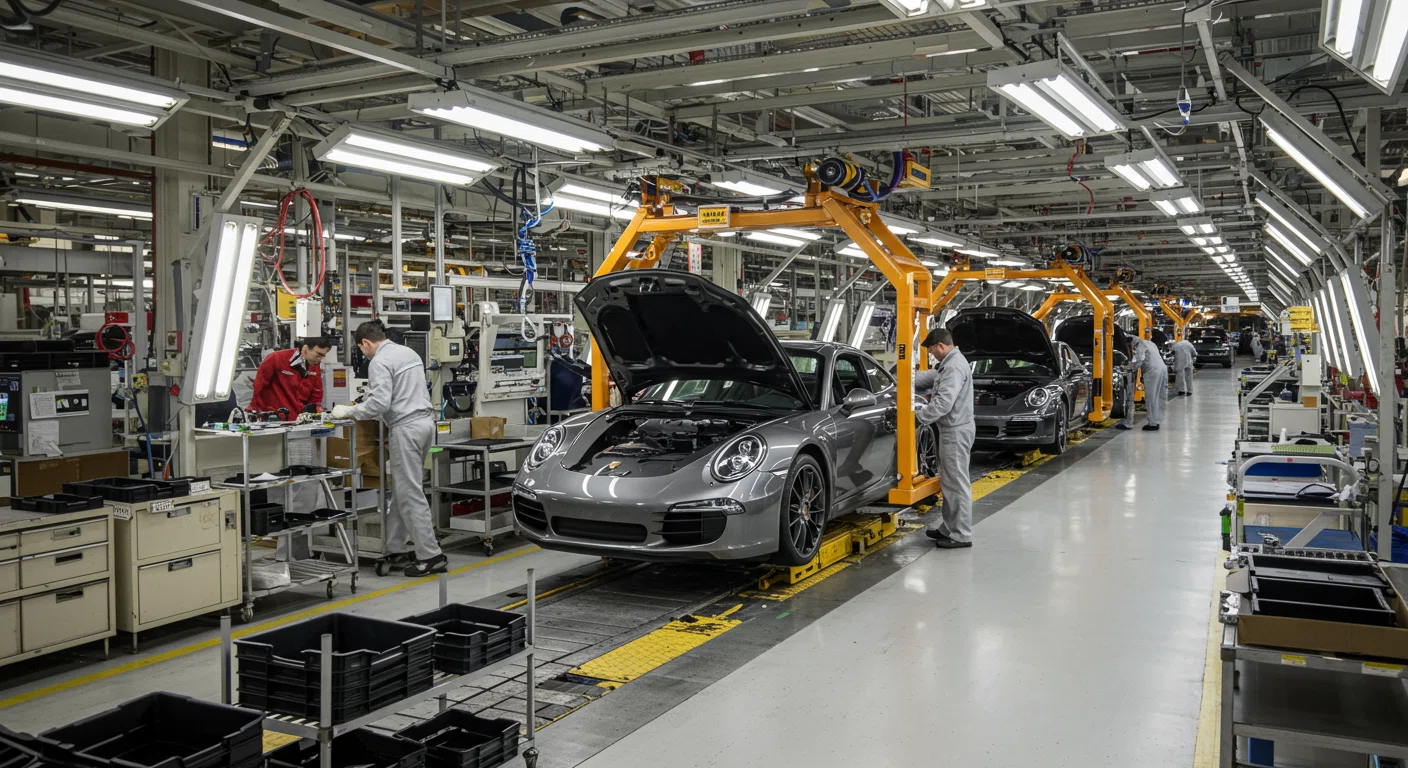 ポルシェ工場の生産ライン