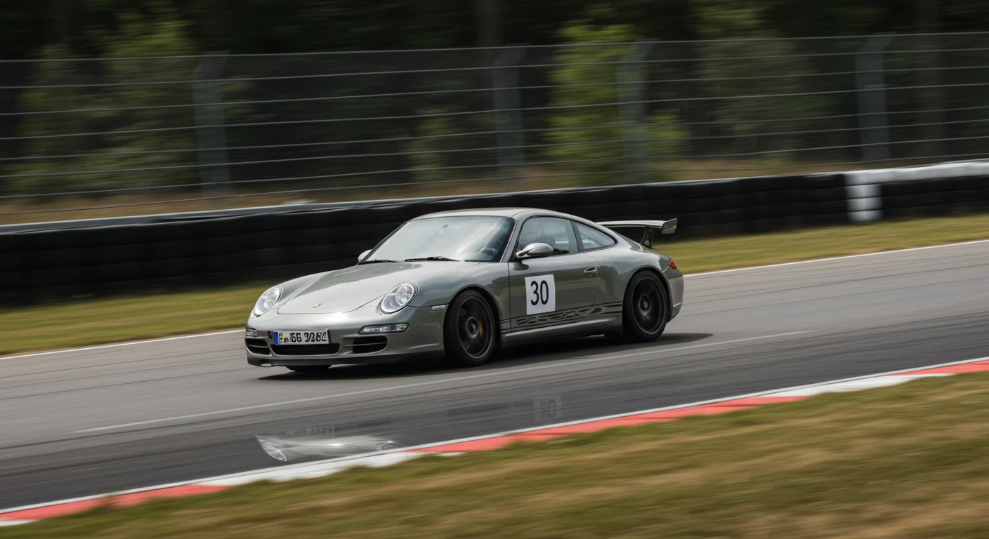 プロドライバーによるポルシェ911の走行シーン