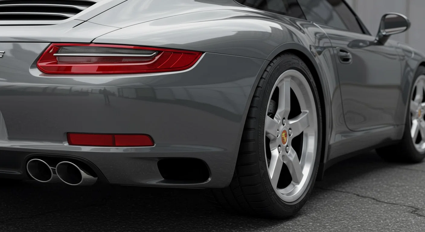 ポルシェ911のワイドなリアタイヤ
