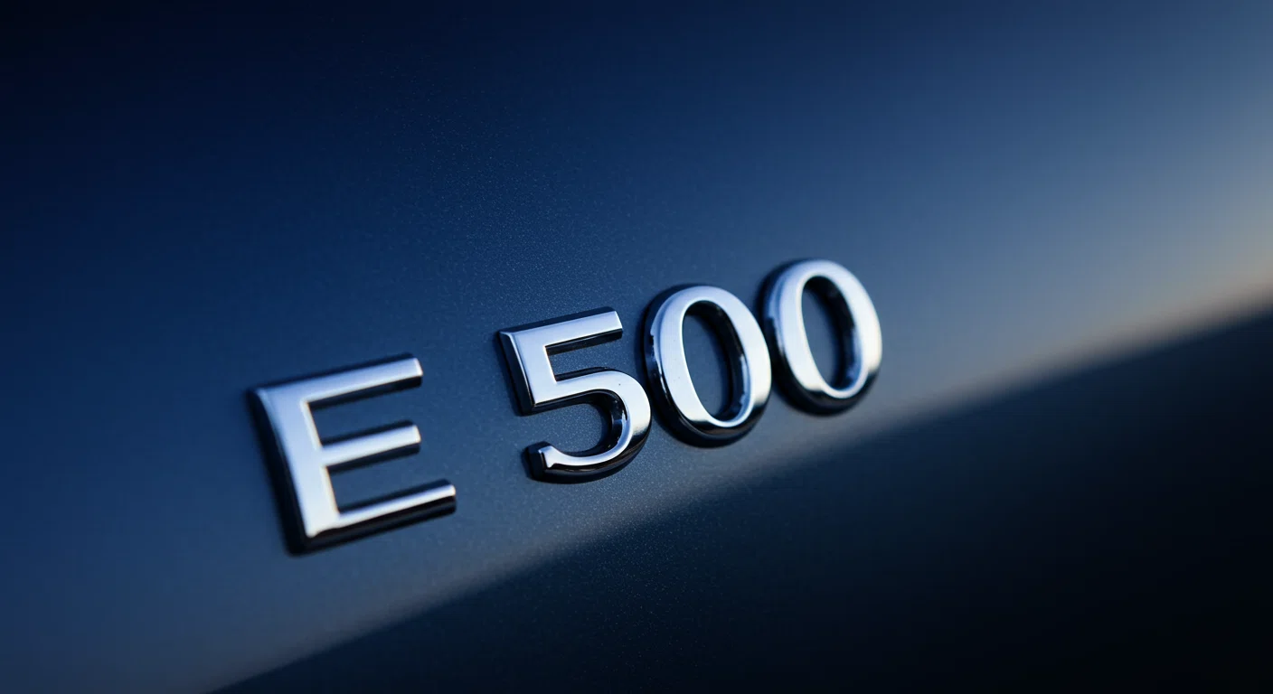 ベンツE500のバッジ