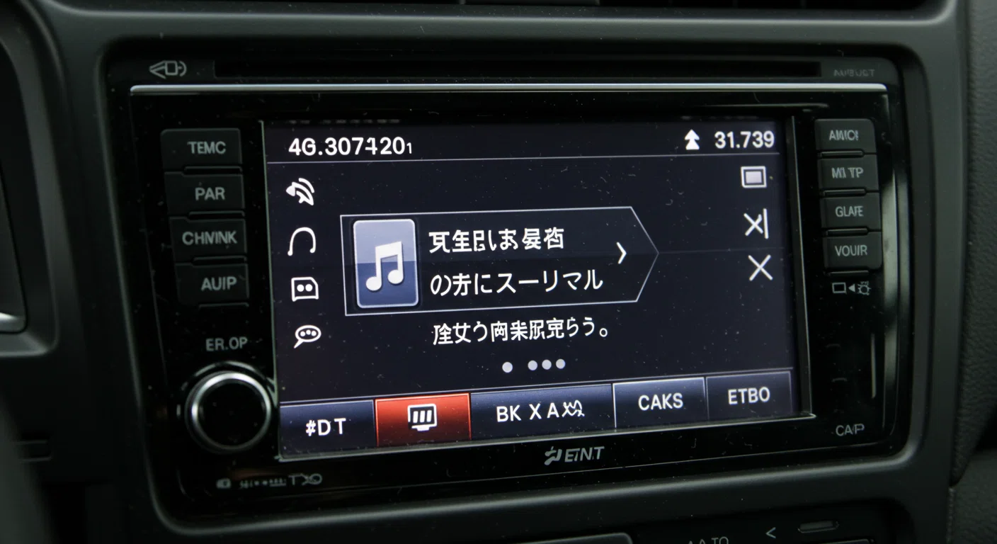 テレビ機能付きカーナビの画面表示