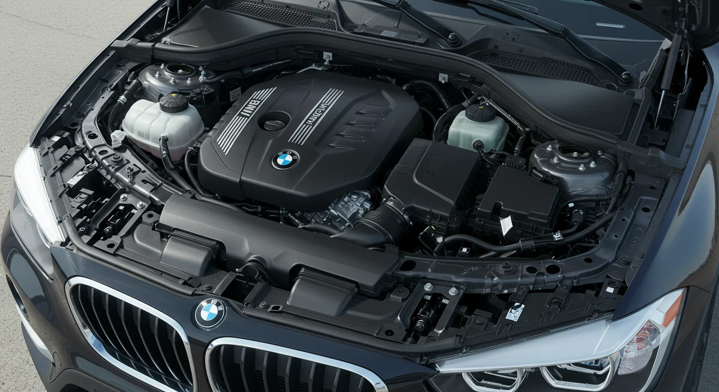 BMW X1のエンジンルーム