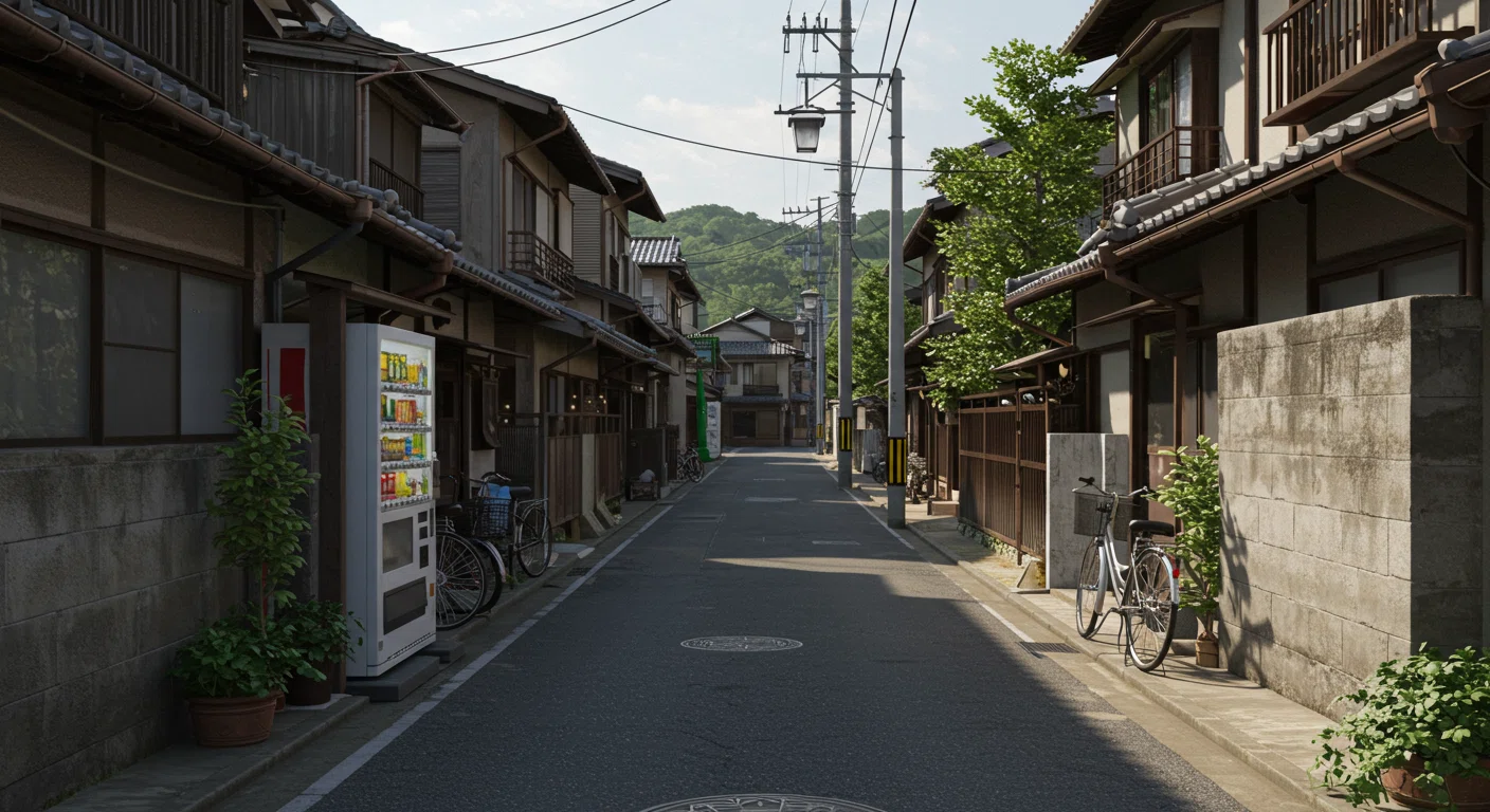 日本の狭い道路の様子