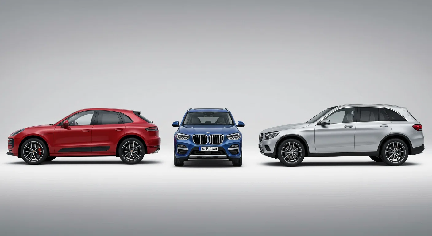 ポルシェ マカン、BMW X3、メルセデス・ベンツ GLCの3台比較