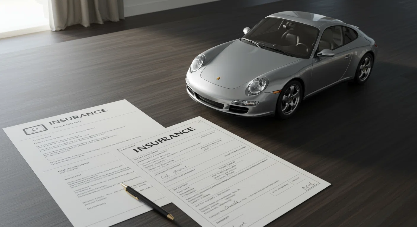 ポルシェ911と保険書類