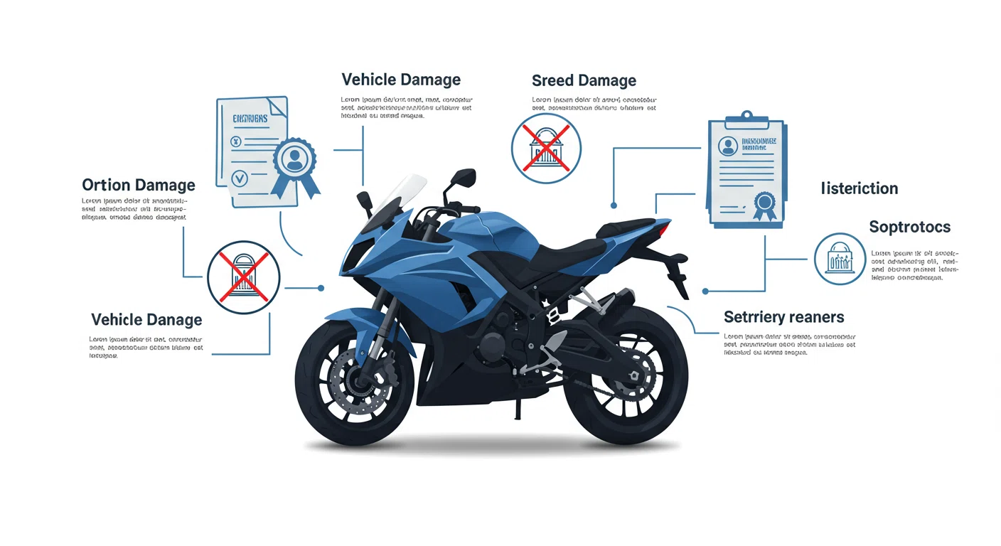 チューリッヒバイク保険で車両保険が入れない状況を示す図表