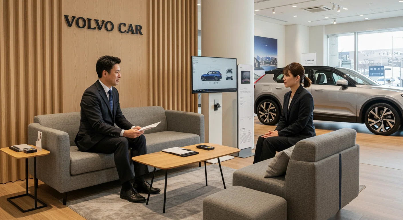 ボルボ・カー世田谷での電気自動車購入相談の様子