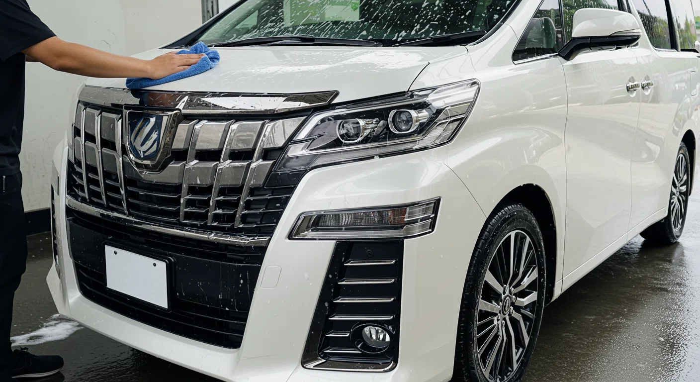 ヴェルファイアの洗車とコーティングメンテナンス