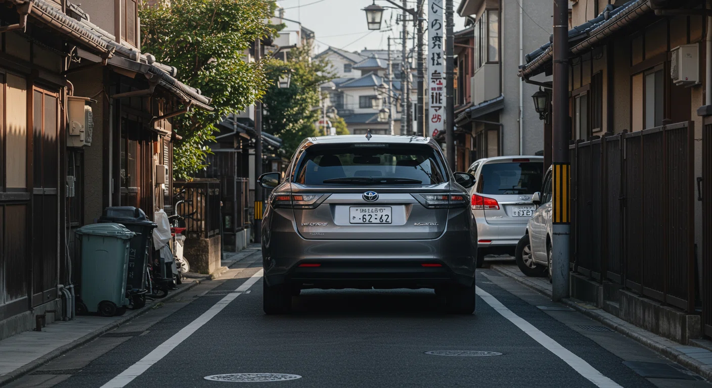 狭い日本の住宅街を走行する新型ハリアー