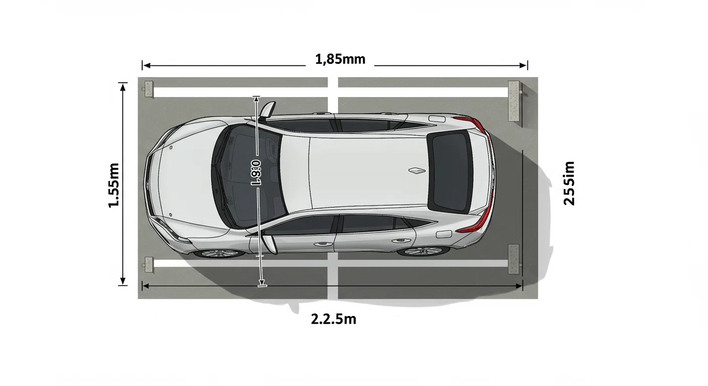 新型ハリアーと一般的な日本の駐車場のサイズ比較
