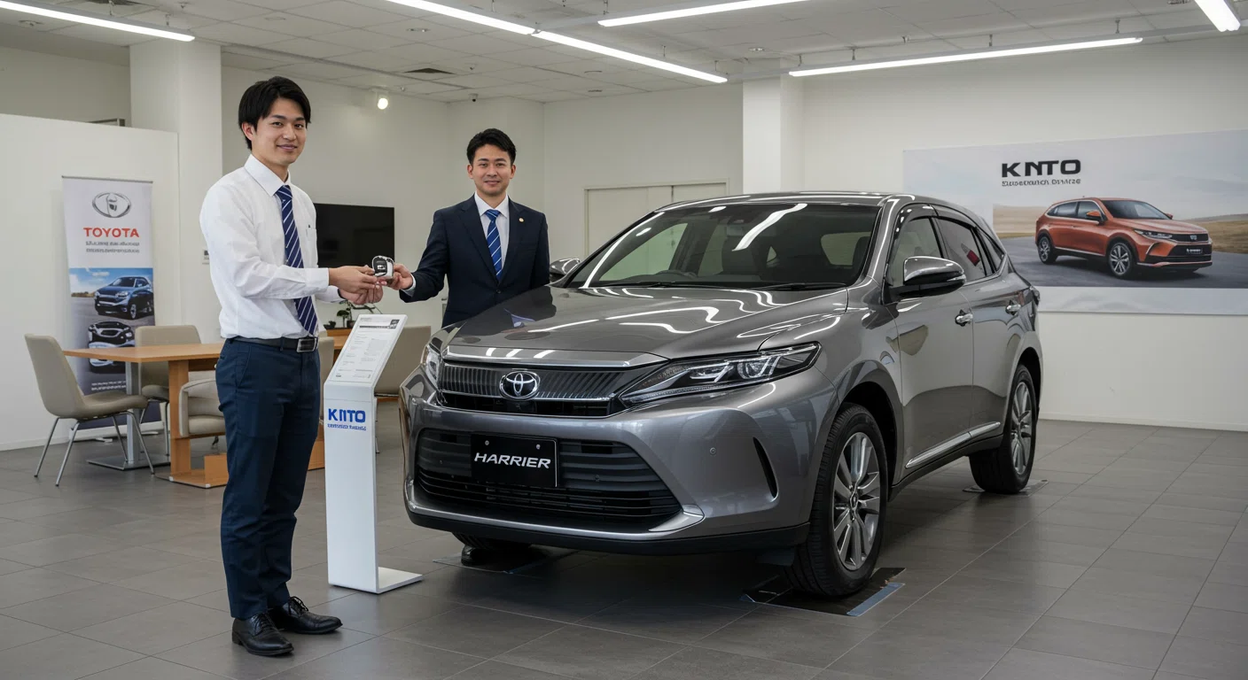 KINTOサブスクリプションでハリアーを利用する若い世代
