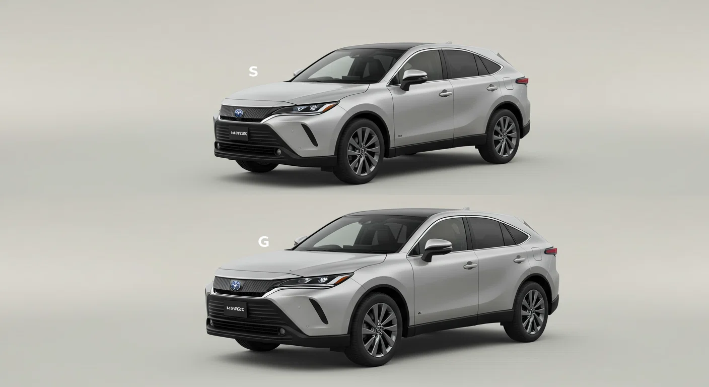 新型ハリアーのグレード別外観比較