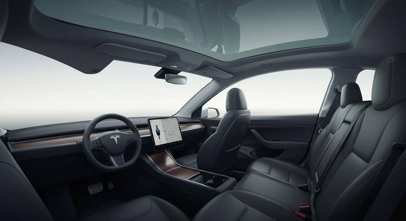 テスラ,モデルY, は頭金なしでも買える,ローン審査,コツと注意点,テスラ Model Y の広々とした室内空間
