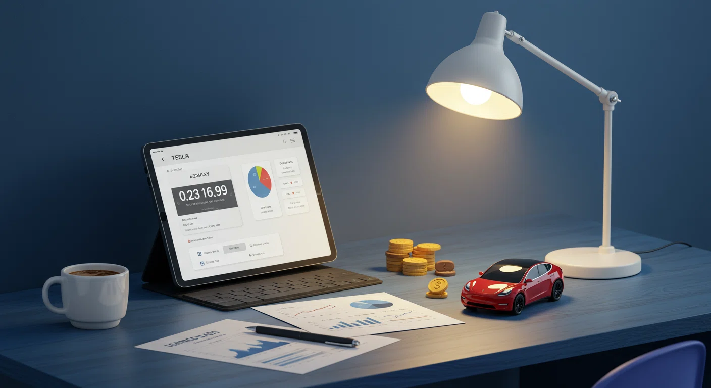 テスラ,Model Y,モデル,維持費,ローン返済,充電コスト,テスラ Model Y のローン返済計画を示すイラスト