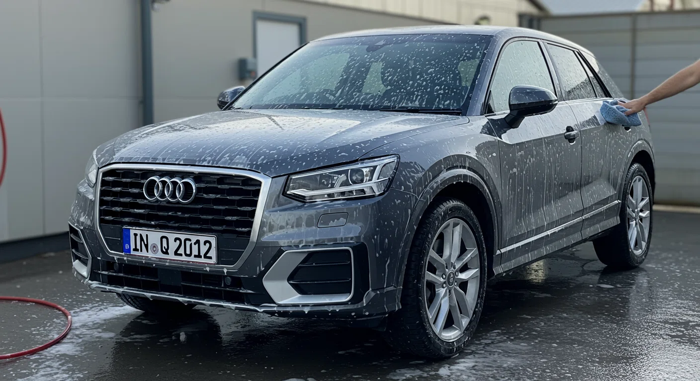 洗車中のアウディQ2