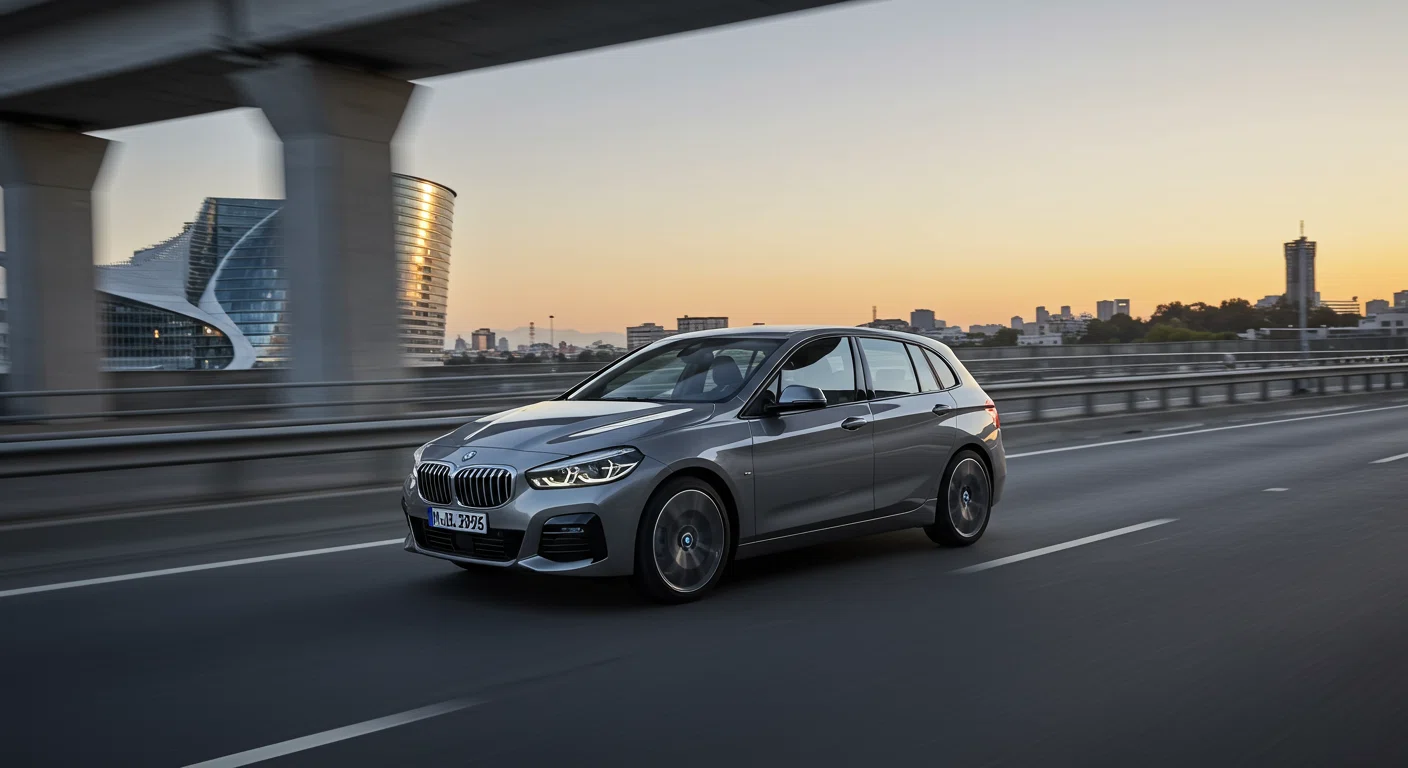 高速道路を走るBMW アクティブツアラー