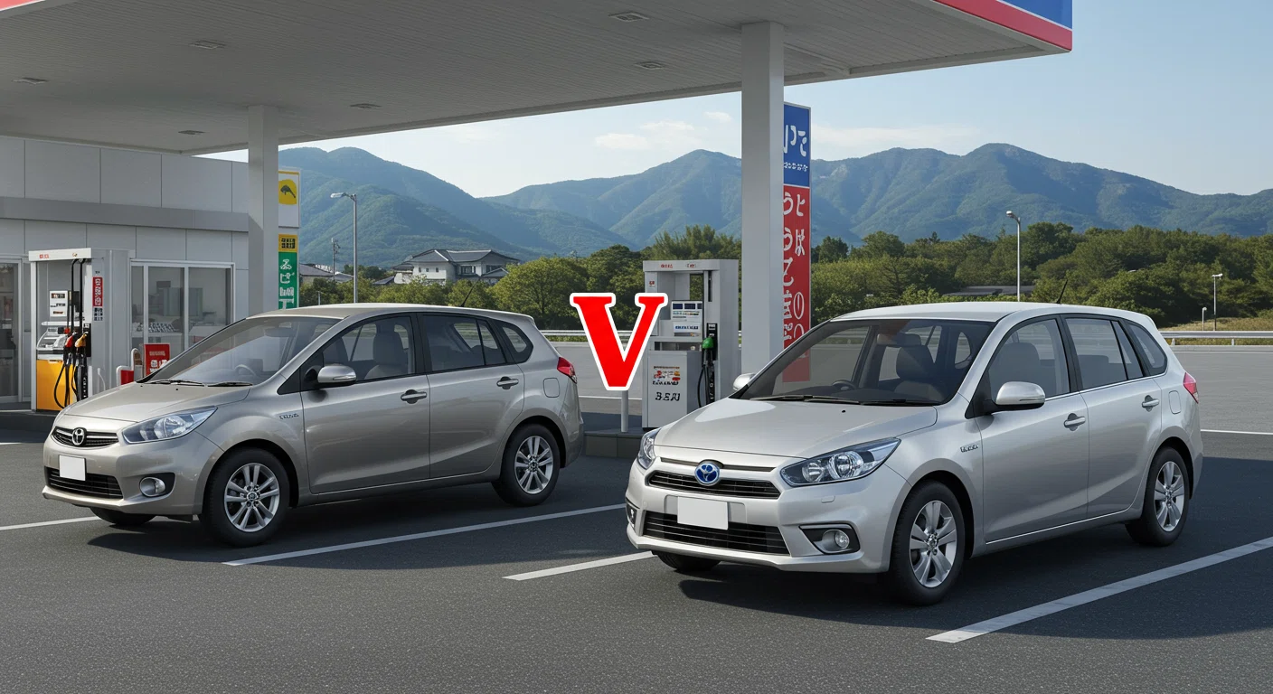 ガソリン車とハイブリッド車の燃料費比較