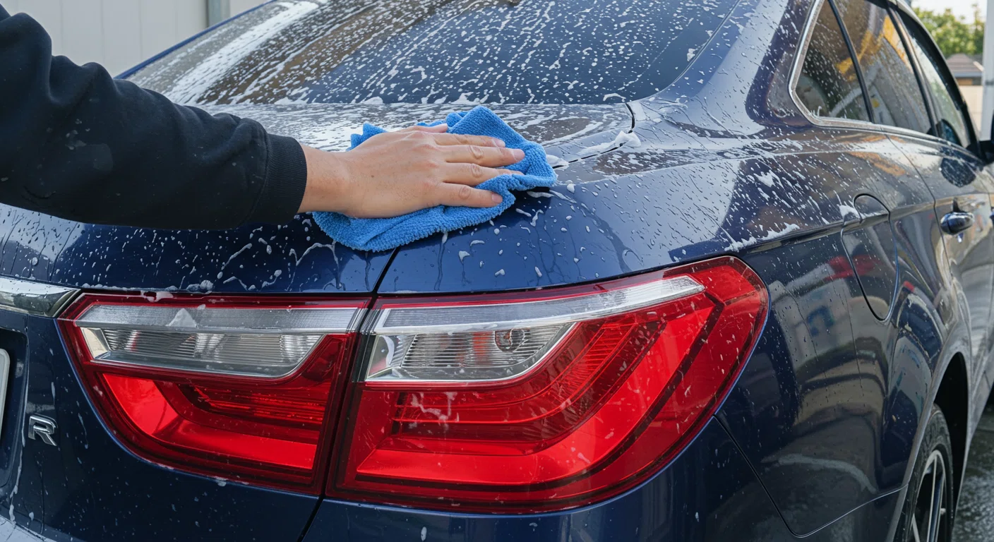 適切な洗車メンテナンスの様子