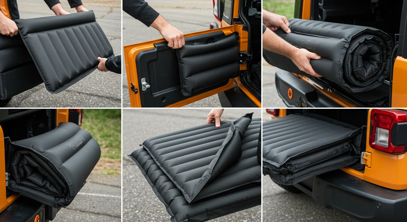 ラングラーJL車中泊マットの収納方法