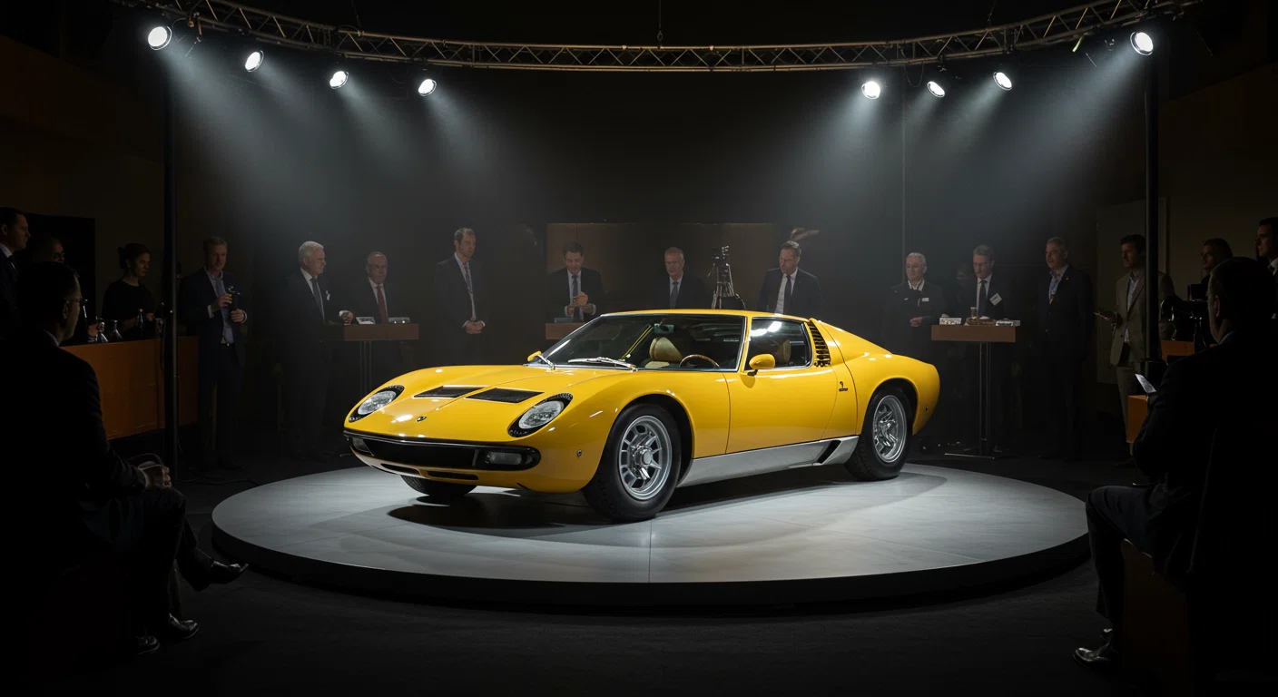 高級オークションに出品されるランボルギーニ・ミウラ