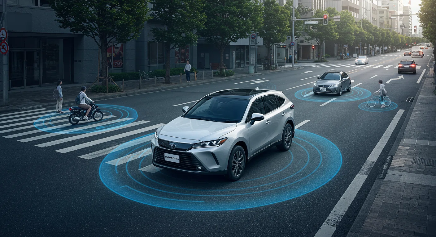 トヨタ ハリアー 2025年モデル Toyota Safety Sense機能イメージ