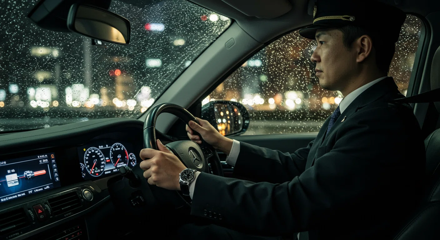 安全運転するプロドライバー