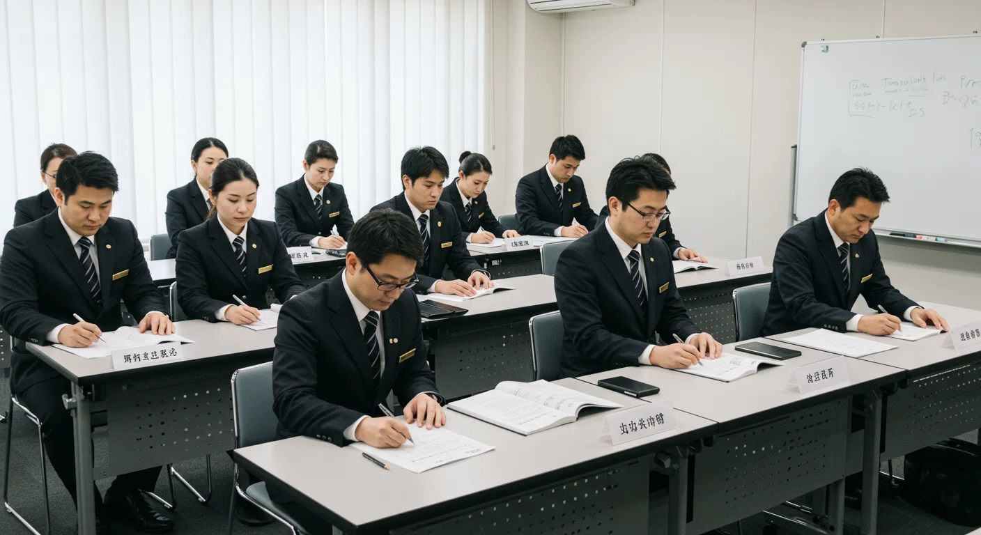 研修を受ける運転手たちの様子