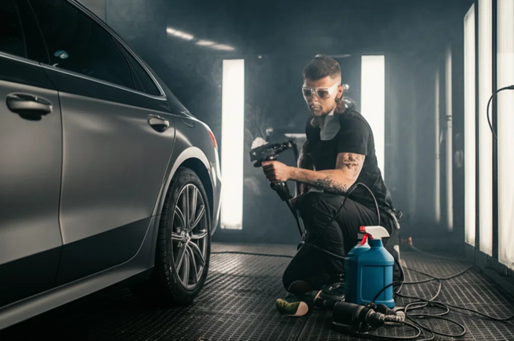 ソニッククロムのレクサス車のメンテナンスシーン