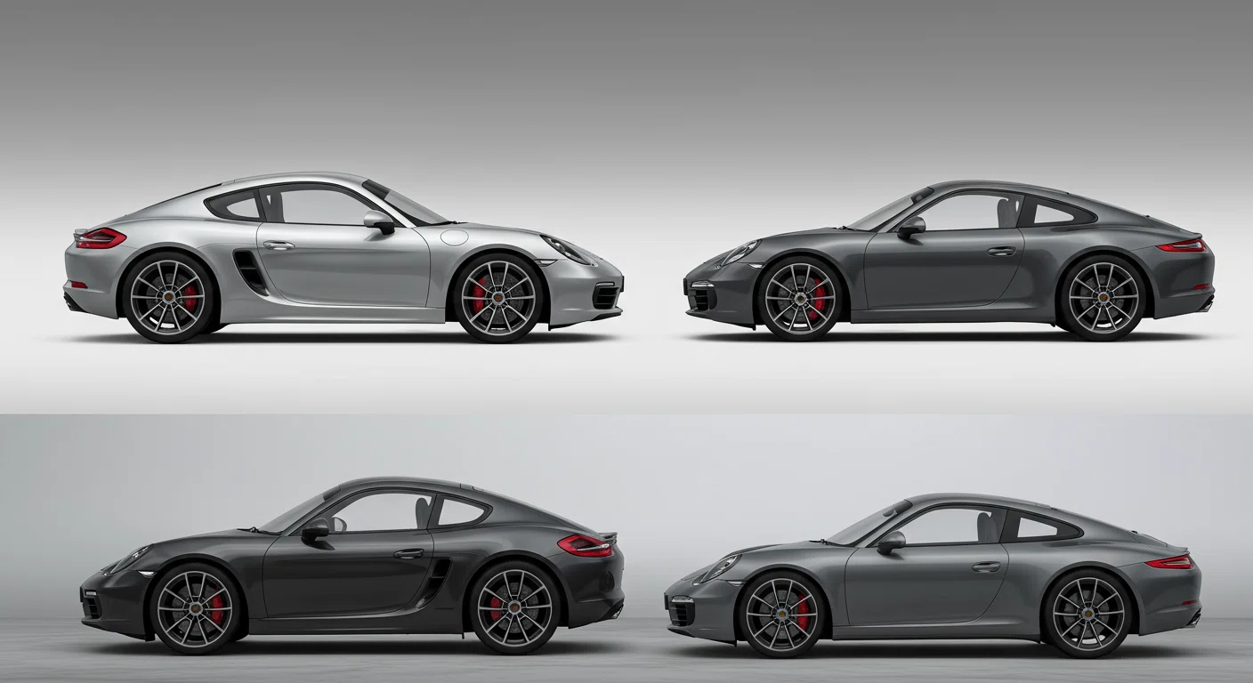 ポルシェケイマンと911の並び