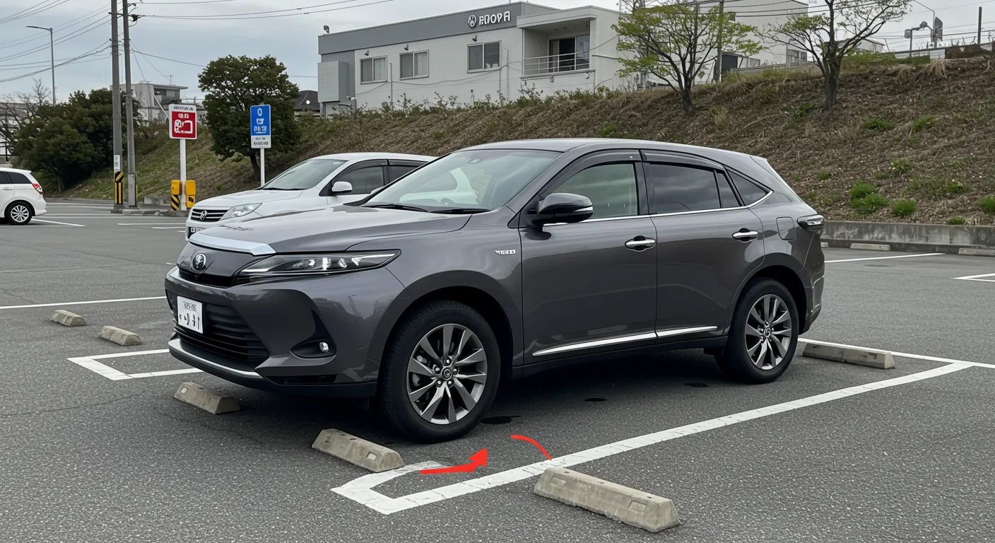 駐車場に停められた新型ハリアー