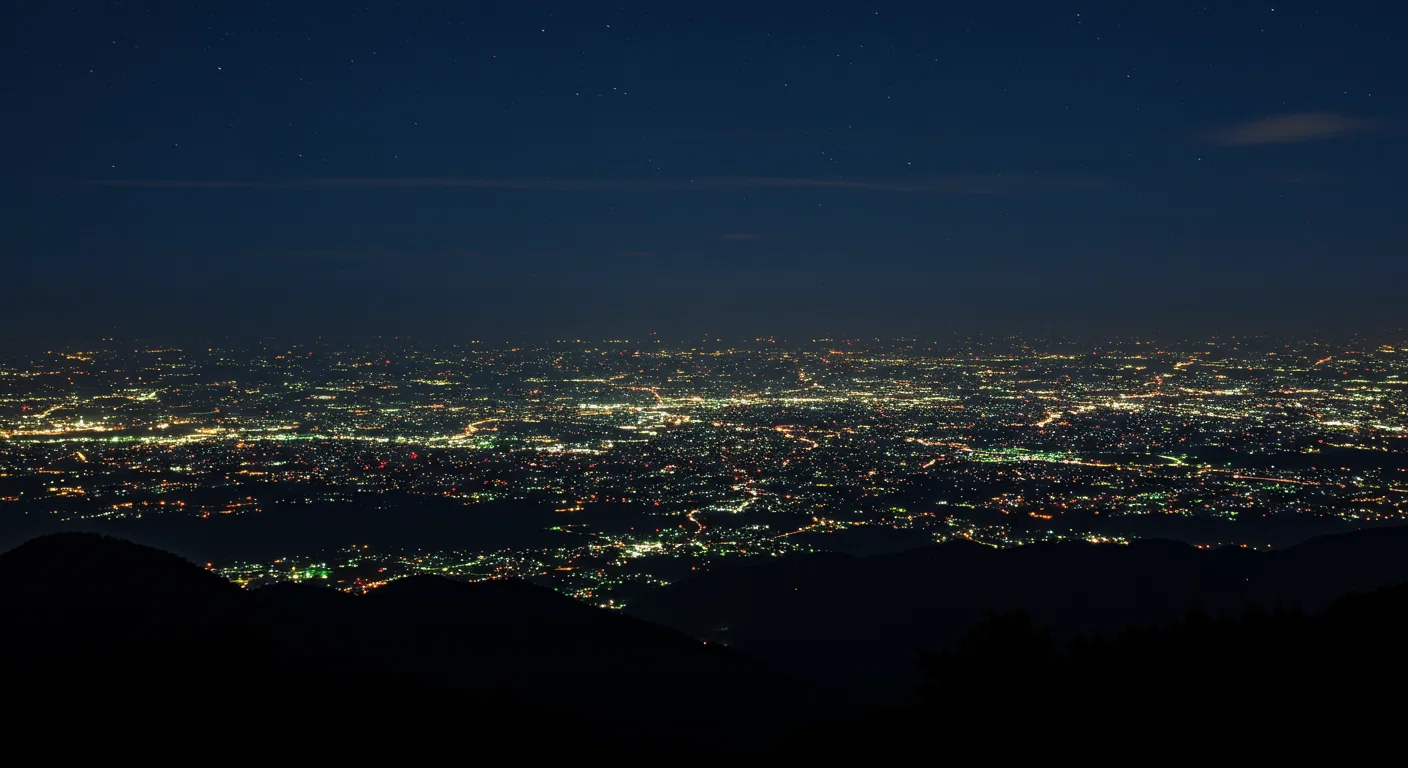 ヤビツ峠からの夜景