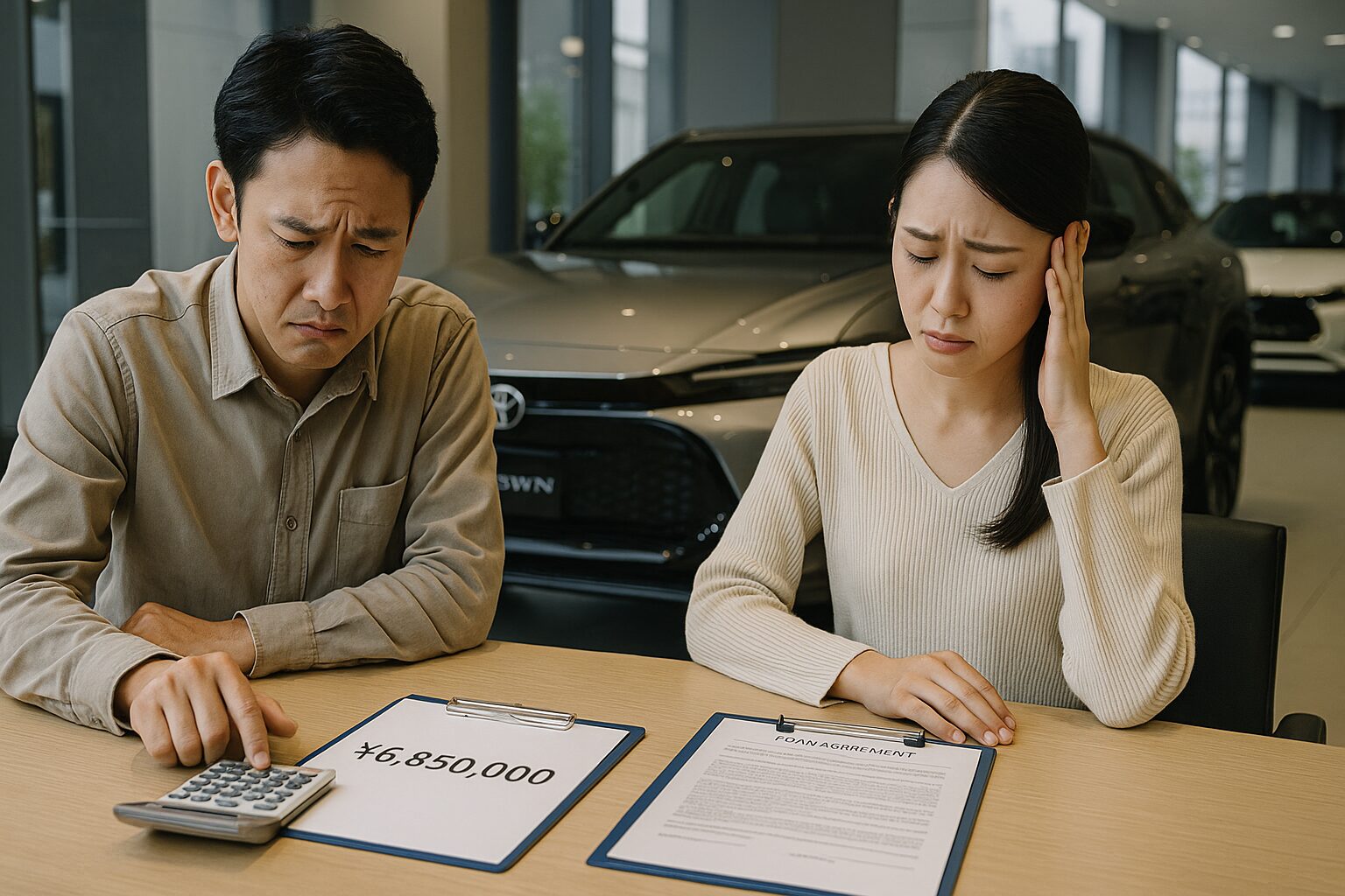 価格設定の壁: ターゲット層(30-40代)が価格に困惑する様子