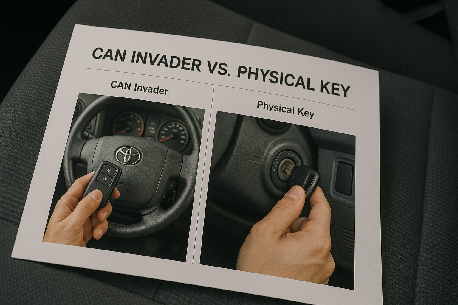 CANインベーダー vs 物理キー比較ランクル70盗難情報