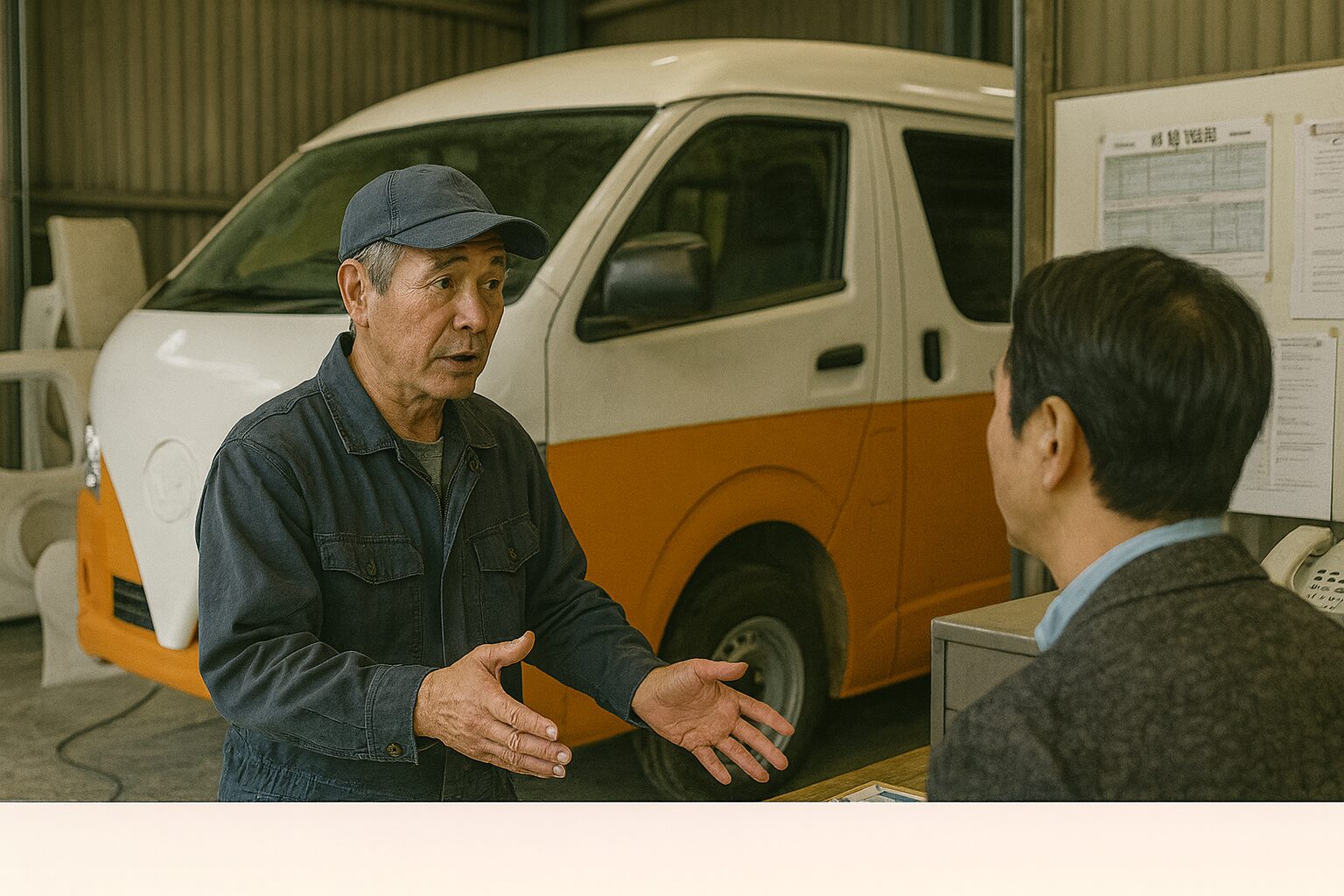 ワーゲンバス仕様ハイエース|専門業者の工場見学風景と品質管理体制