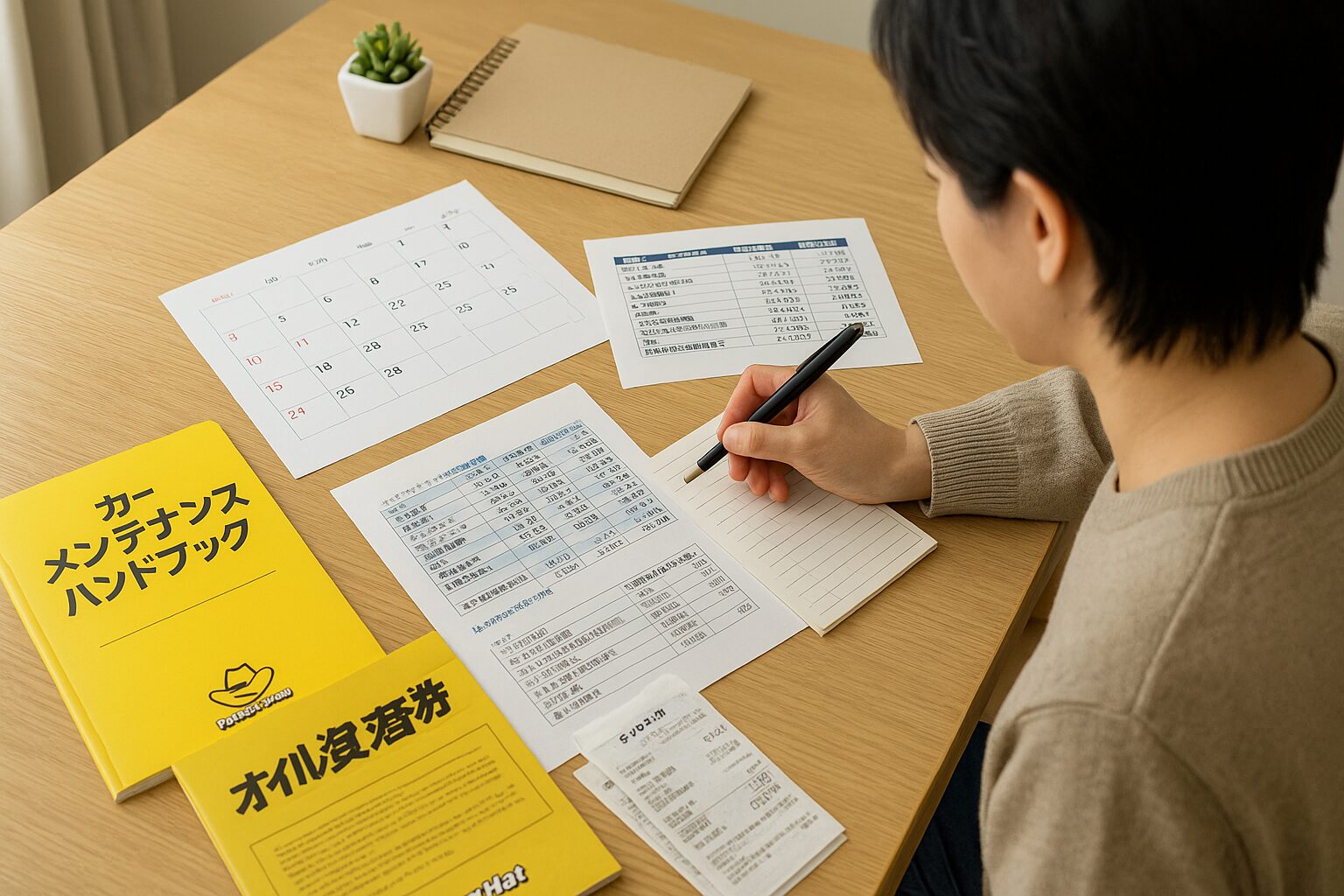 年間計画表とコスト管理を表現するイメージ