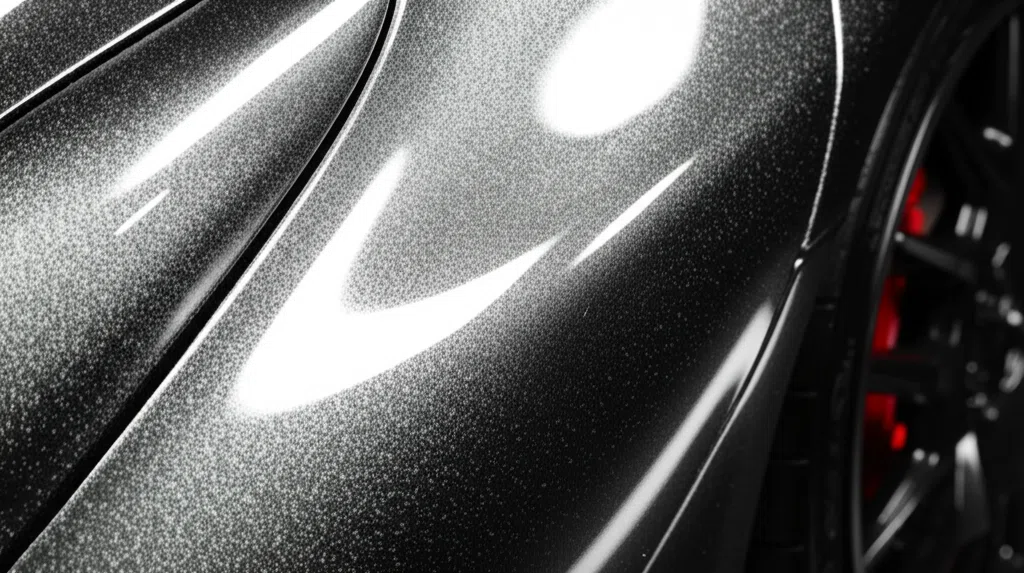 ソニッククロムの塗装表面のクローズアップ